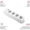 regletas 4 tomas | Enchufes con Interruptor de encendido | Sin Cable | Hasta 3680W | Protección Infantil | Orientación tomas a 45o | Evita consumos fantasma | Blanco