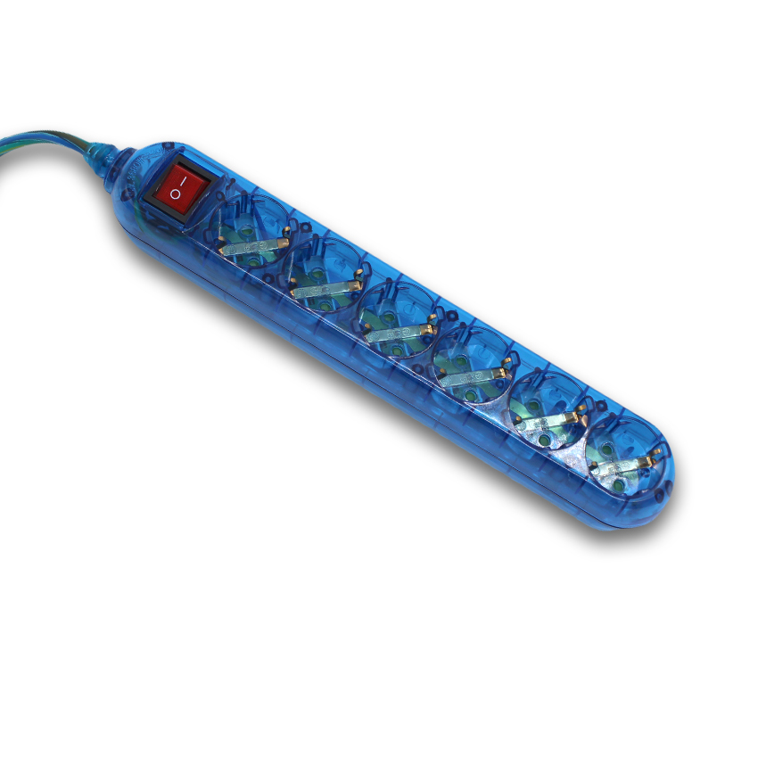 base de Superficie de 6 Tomas Azul